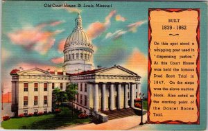 Postcard COURT HOUSE SCENE St. Louis Missouri MO AK4366
