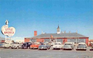 Coffee Shop Cars Little America Travel Center Road Stop US 30 Wyoming postcard