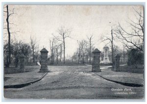 1908 View of Entrance to Goodale Park Columbus Ohio OH Antique Posted Postcard 