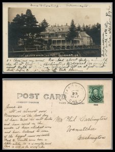 ABRO US 1907 Used RPPC KRUSES BEACH HOTEL GEARHART OREGON