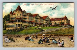 Santa Cruz CA-California, Sea Beach Hotel, Advertising, Vintage Postcard 