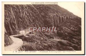 Postcard Old Val Andre Promenade Lingouare Small bridges