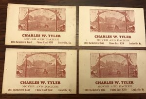 Vintage 1910s CHARLES W TYLER Mover Packer LOUISVILLE Kentucky Business Cards