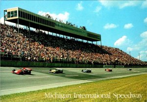 MI, Irish Hills  MICHIGAN INTERNATIONAL SPEEDWAY Auto/Car Racing  4X6 Postcard