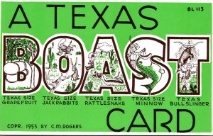 Texas Boast Card By C M Rogers