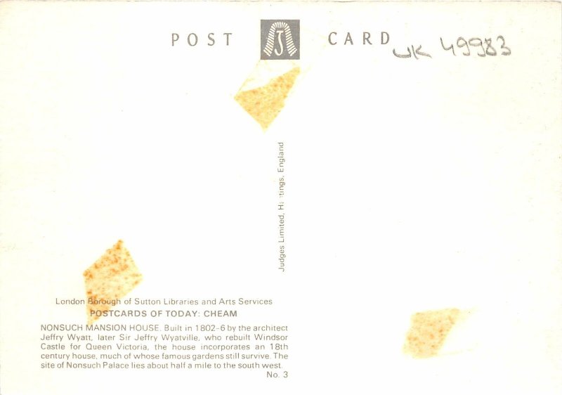 uk49983 nonsuch mansion house surrey uk