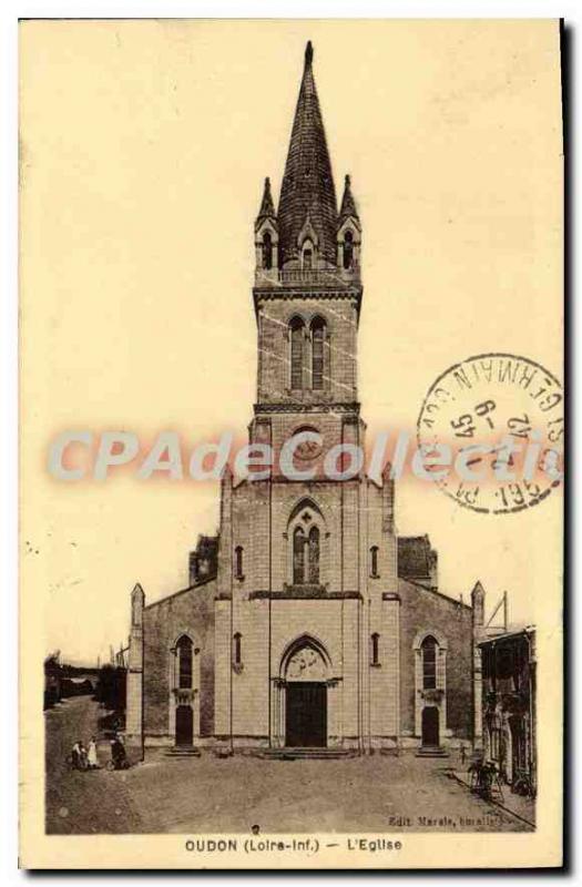 Postcard Old Oudon Loire Inf Church