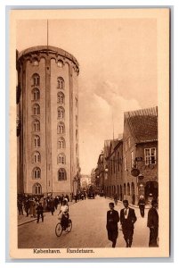 København Rundetaarn Round Tower Copenhagen Denmark UNP DB Postcard W22