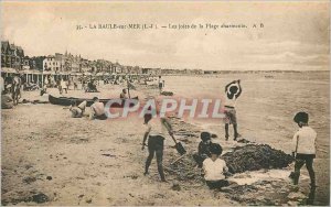Old Postcard La Baule Sea (L I) of the Pretty Beach Delightful Children