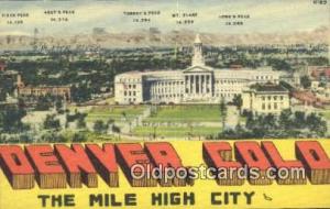 Denver, Colo USA Large Letter Town 1948 