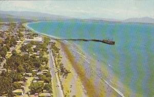 Costa Rica Puntarenas Aerial View Of Beach and Tourists Promenade 1978