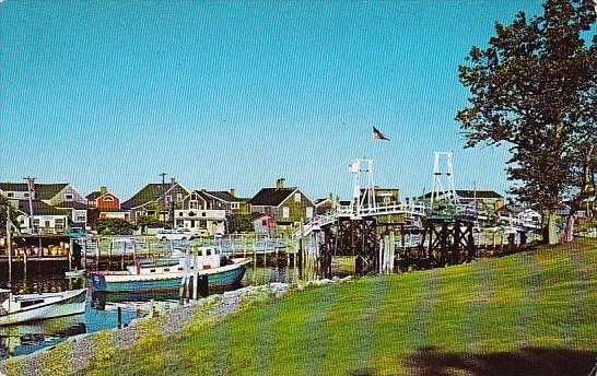 Maine Ogunquit Artist Colony And Drawbridge At Perkins Cove