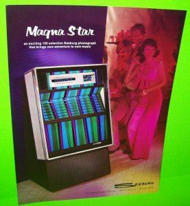 Seeburg Magnastar SB100 Jukebox FLYER Original NOS Phonograph 1975 Magna Star