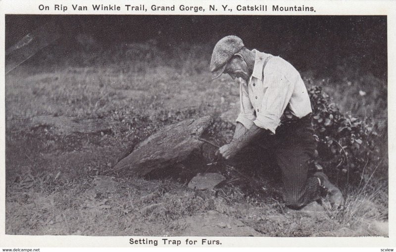Rip Van Winkle Trail , Grand Gorge , N.Y. , Catskill Mountains , 1910s ; Sett...