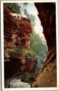 Postcard NY Watkins Glen - Frowning Cliff