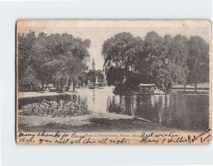 Postcard Lake in Public Gardens, Boston, Massachusetts