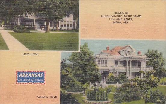 Homes Of Those Famous Radio Stars Lum And Abner Mena Arkansas