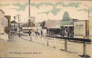 Crescent Park RI, AMUSEMENT PARK, 1910 Providence, Midway View, Popcorn Shop