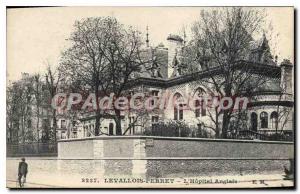 Postcard Old Levallois Perret Hospital English