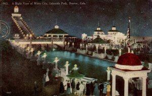 CO - Denver, White City. Chutes, Night View