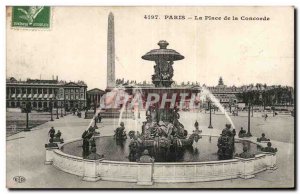 Old Postcard Paris's Place de la Concorde