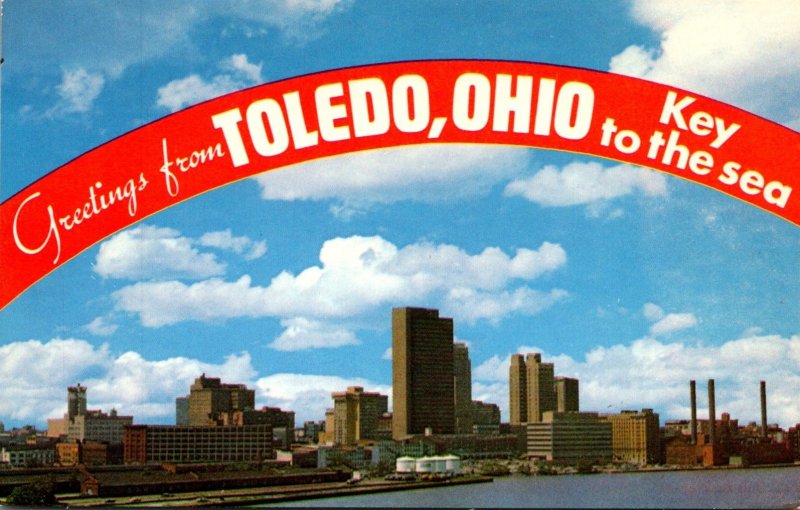 Ohio Toledo Greetings Showing Skyline