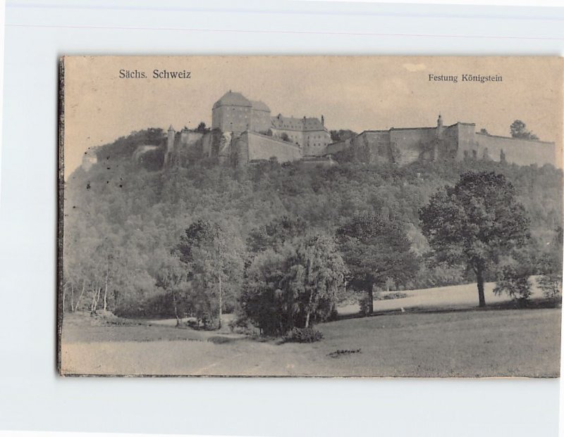 Postcard Festung Königstein, Sächs. Schweiz, Königstein, Germany
