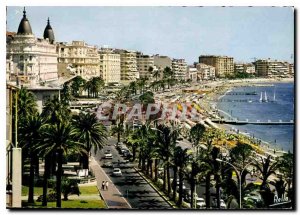 Modern Postcard The French Riviera canes A M Croisette Beach Carito the Miram...