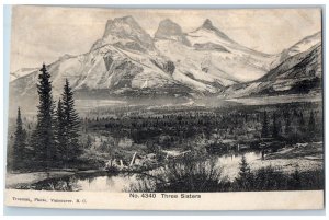 Vancouver Canada CA Postcard Three Sisters Snow-Capped Mountains c1910s Antique