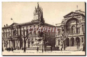 Postcard Old Avignon (Vaucluse) Place de l'Horloge The town hall and theater ...