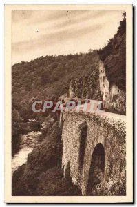 Old Postcard Vallee Chouvigny Road at the exit of a tunnel