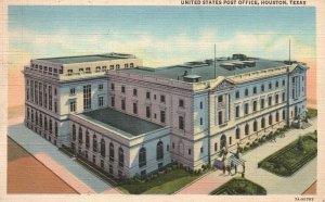 Vintage Postcard 1944 United States Post Office Largest City Houston Texas TX
