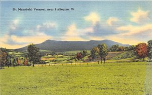 Burlington Vermont 1940s Postcard Mt. Mansfield Vermont