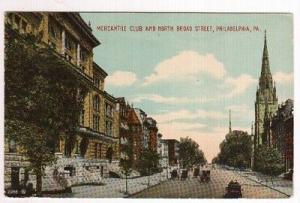 Mercantile Club N Broad Street Philadelphia Pennsylvania 1910c postcard