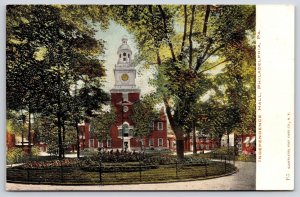 Independence Hall Philadelphia Pennsylvania PA Garden And Trees View Postcard
