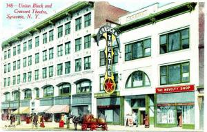 SYRACUSE NY - Union Bank and Crescent Theatre - 1912