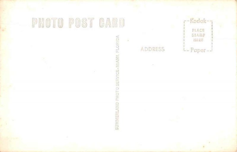 Fort Lauderdale Florida birds eye vew White Sands Motel real photo pc BB2634