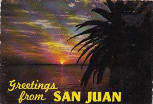 Puerto Rico Greetings from San Juan Tropical Sunset