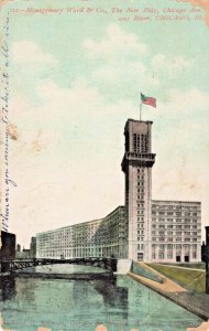 Postcard IL Chicago Illinois-Montgomery Ward New Bldg.-Antique Vintage 1907 C16