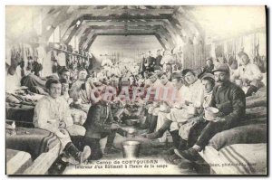 Old Postcard Army Camp Coetquidan Interior of the building to the & # 39heure...