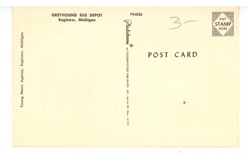 MI - Saginaw. Greyhound Bus Depot