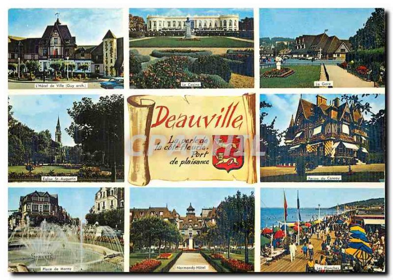 Modern Postcard Deauville Beach Fleurie