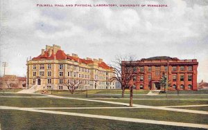Physics Laboratory Folwell Building University Minnesota Minneapolis MN postcard