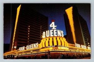 Las Vegas NV-Nevada, Four Queens Hotel & Casino, Advertising Chrome Postcard 
