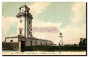 Le Havre Old Postcard Sainte Adresse headlights of Heve (lighthouse)