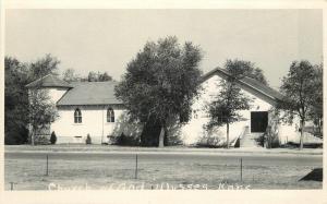 Church of God 1949 ULYSSES KANSAS Grant County RPPC real photo postcard 2928