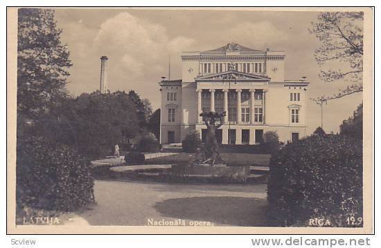 RP: LATVIJA. Nacionala opera. RIGA , PU-1938