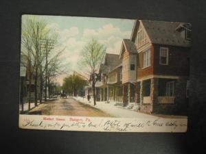 BANGOR PENN Market Street c1910 Postcard
