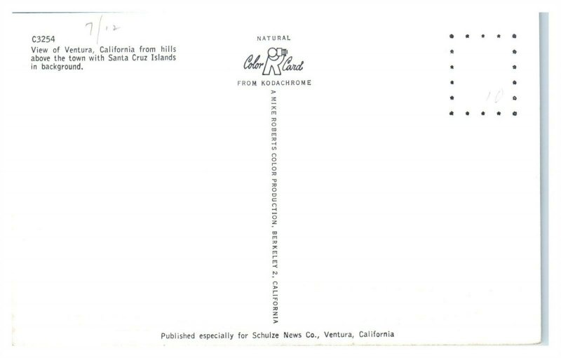 1960s Ventura, CA Postcard *6S(3)17