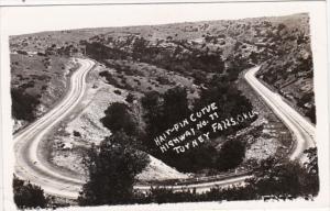 Oklahoma Hair Pin Curve Highway No 77 Real Photo